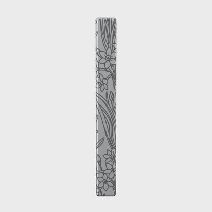 December Narcissus necklace in stainless steel, 360 rotation video