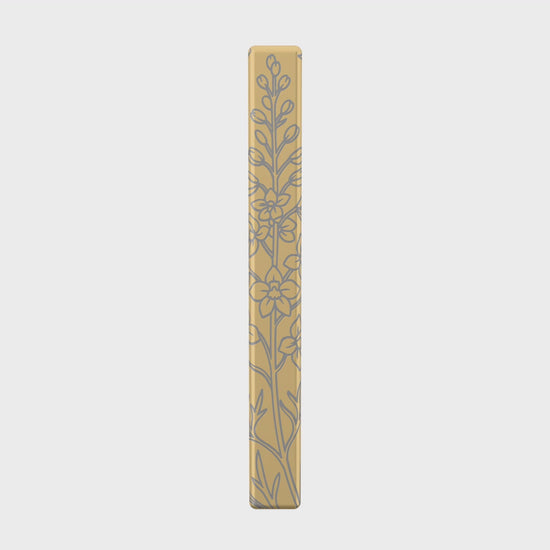 July Larkspur necklace in 14K gold plated, 360 rotation video
