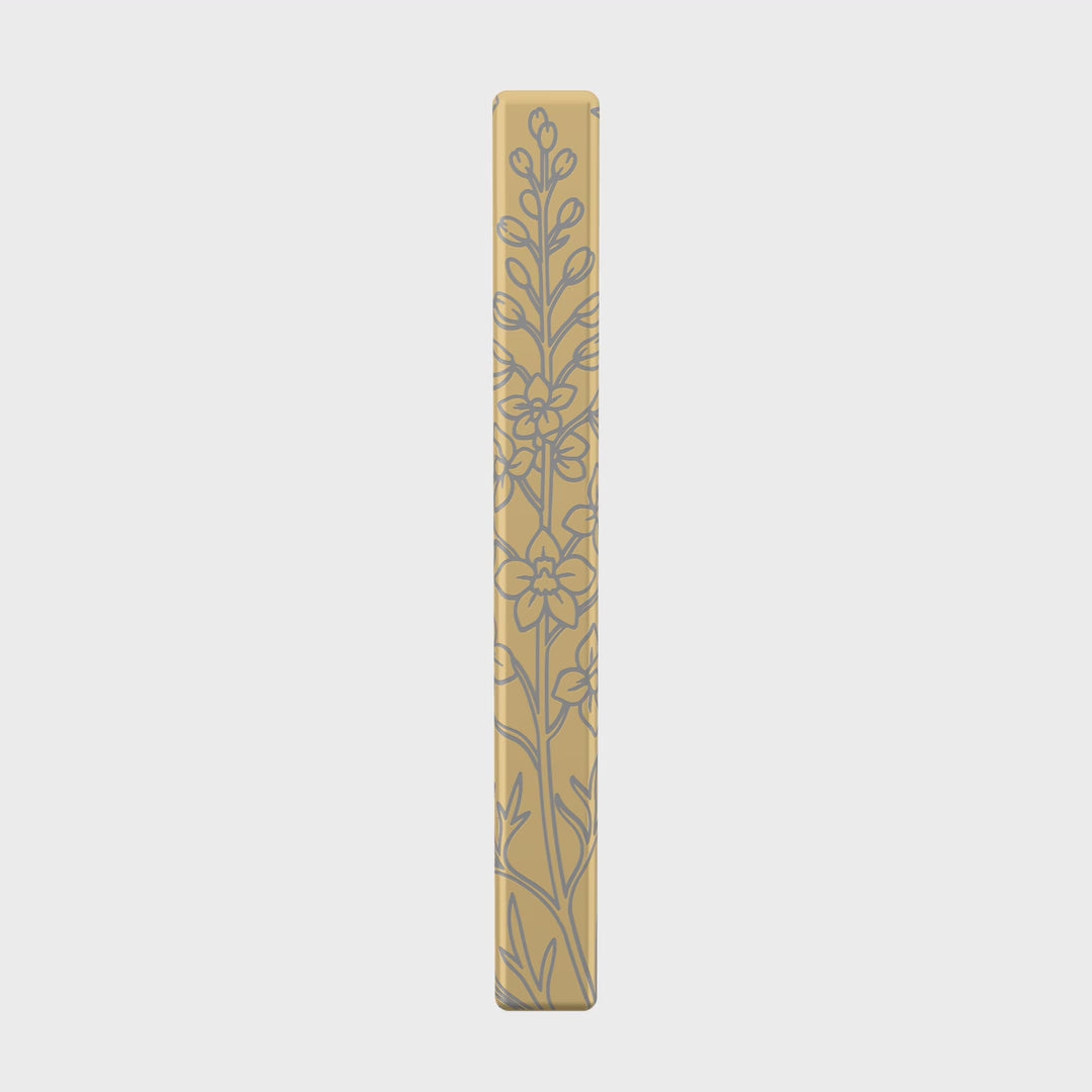 July Larkspur necklace in 14K gold plated, 360 rotation video