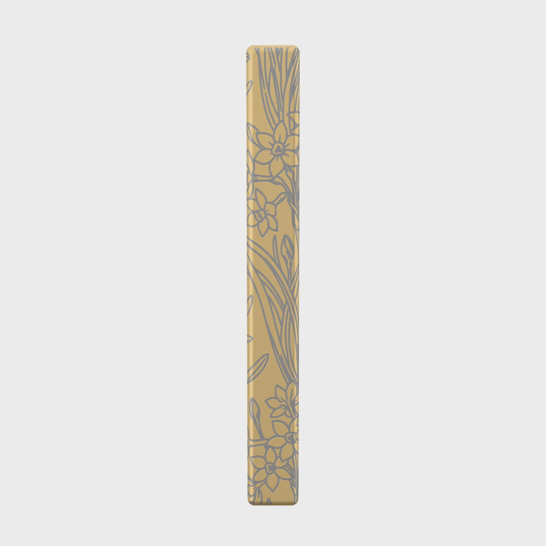 December Narcissus necklace in 14K gold plated, 360 rotation video
