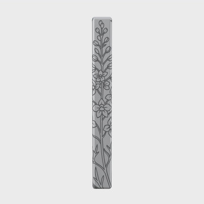 July Larkspur necklace in stainless steel, 360 rotation video
